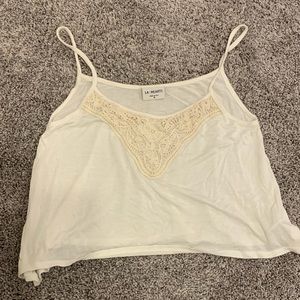 White crop shirt